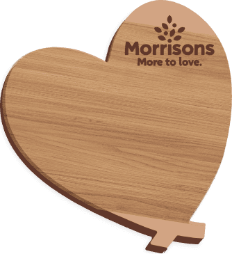 Wooden heart badge