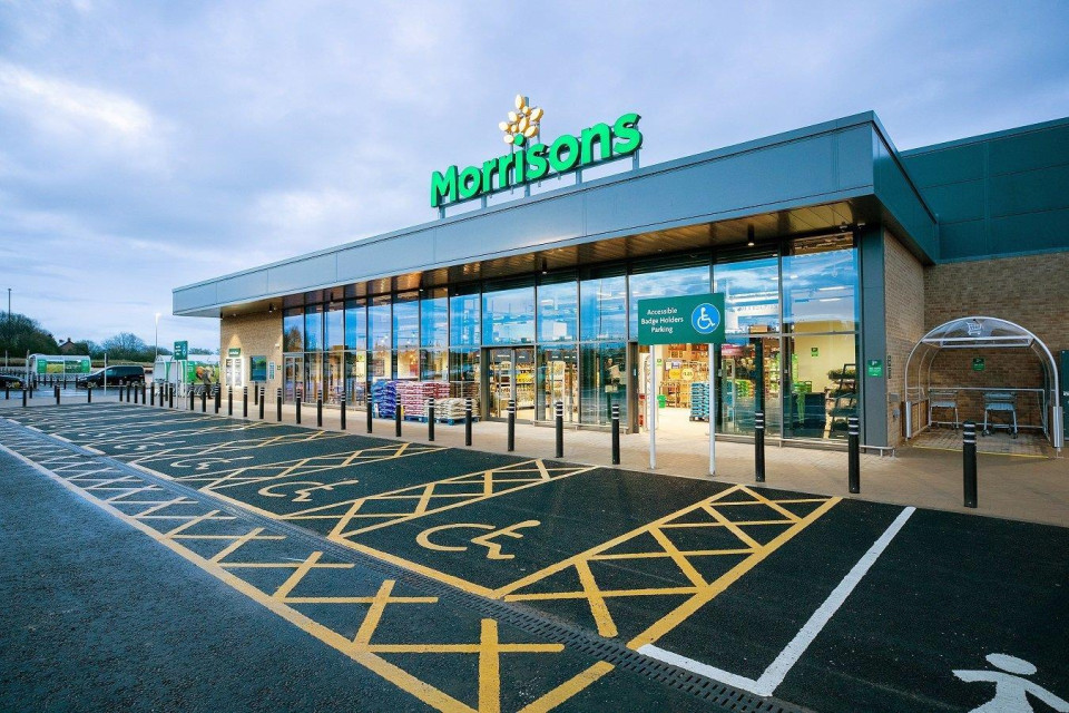 Morrisons store with disabled parking spaces